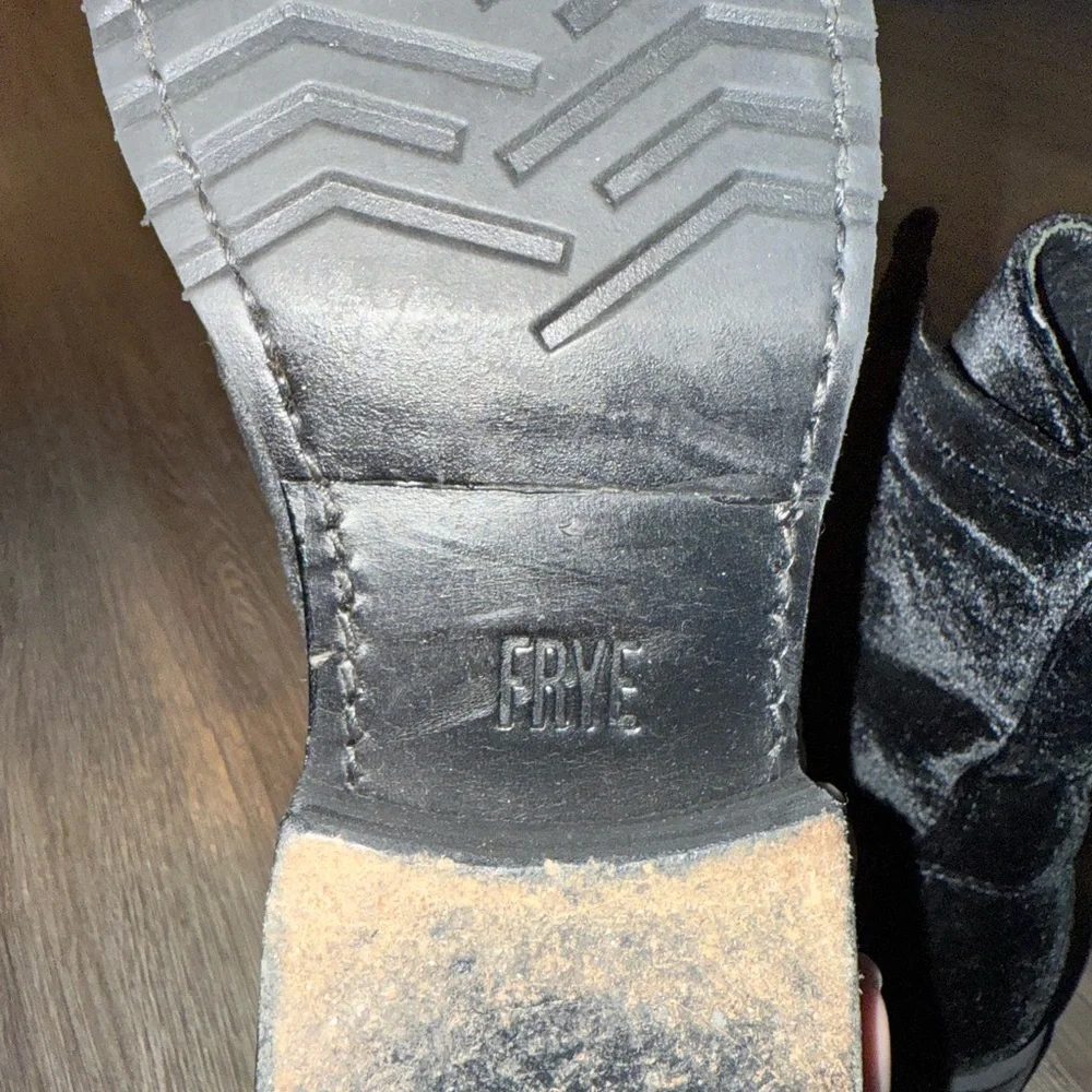 Frye Black Suede Ankle Boots - Picture 5 of 6